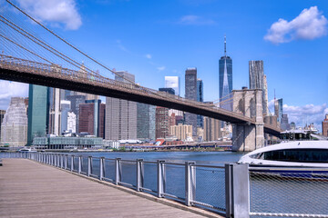 Obraz premium The New York City skyline from Brooklyn, New York.