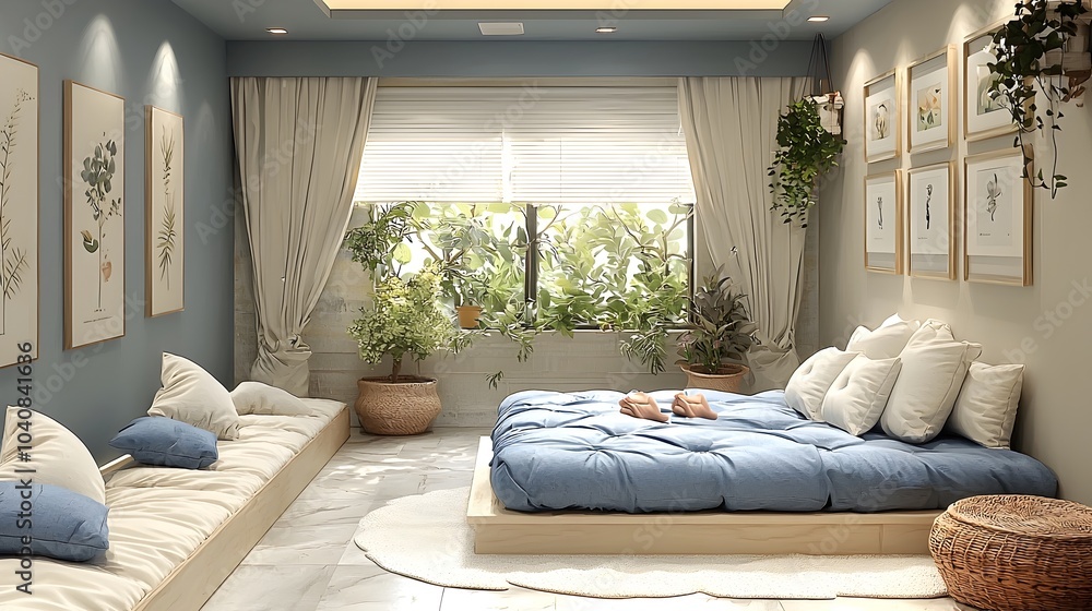Poster serene image of a relaxing foot massage being performed in a cozy and inviting spa setting with soft