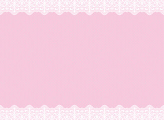 可愛いレースのピンクのフレーム背景