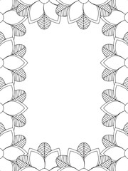 All these designs are hand-drawn and unique 
Flower Border is a Beautiful black and white illustration for adult coloring book,
This is a printable Beautiful Zentangle Coloring page for KDP Interior,