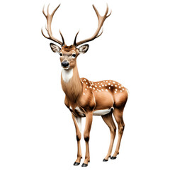 Obraz premium Majestic Deer Stands Gracefully in a Stunning Display of Nature's Beauty and Wildlife Elegance Captured in Detail