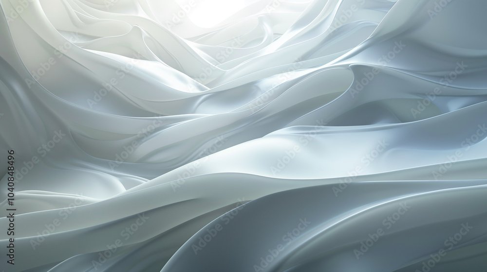Poster abstract background 3d wallpaper with layered 3d panels with soft light passing through.