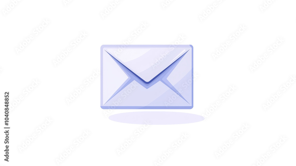 Poster a simple envelope icon on a dark background, symbolizing communication and messaging.