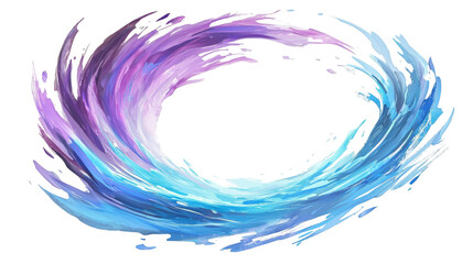 A swirling, vibrant vortex of purple and blue hues on a black background, suggesting movement and energy.