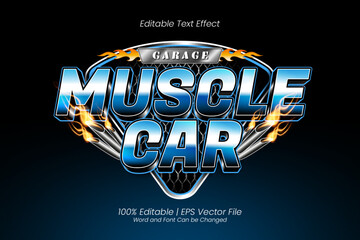 Muscle Car Vintage Racing Editable text Effect