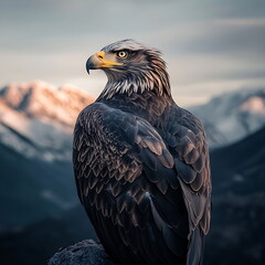 Fototapeta premium Eagle a hyper realistic portrait, AI generated