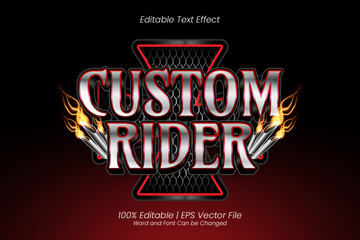 Custom Rider Editable text Effect