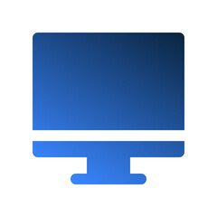 Computer gradient fill icons. technology, office, monitors. can be used for web, ui and mobile app.