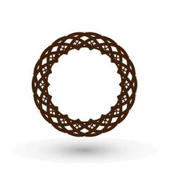 abstract border pattern brown decorative circle design decoration