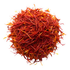 Fototapeta premium saffron leave top view isolated on transparent background