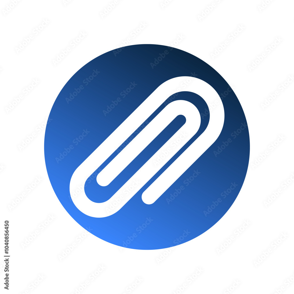 Poster paper clip gradient fill icons. office symbols to facilitate navigation in the interface.