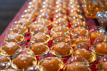 Round-shaped Balushahi individually packaged.