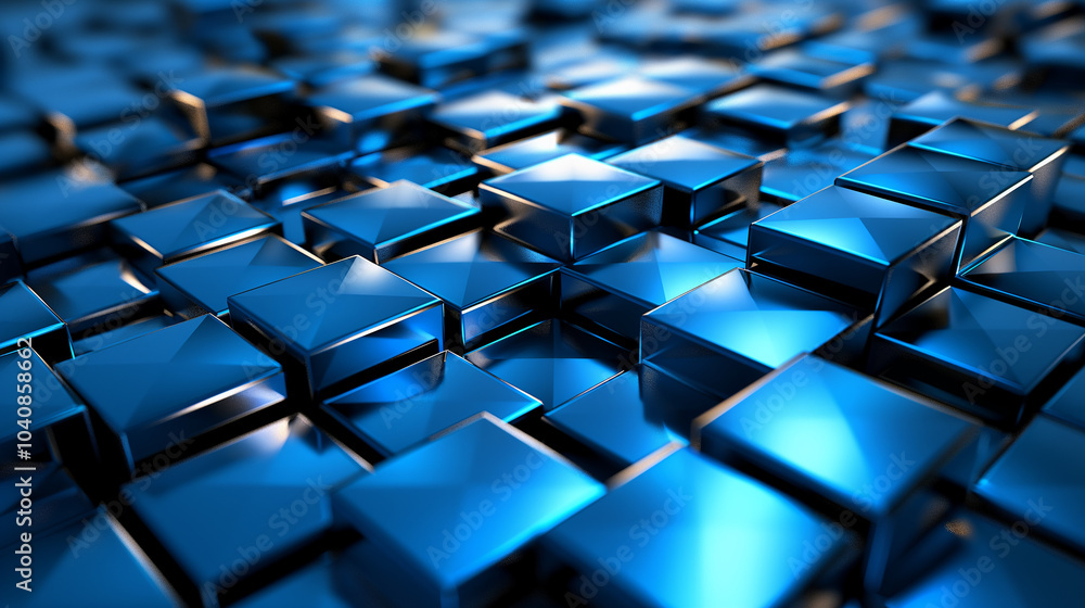Poster abstract background 3d wallpaper with polygonal layers with reflective surfaces and depth.