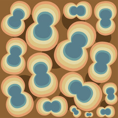 retro circle pattern vintage background. Template sylish background