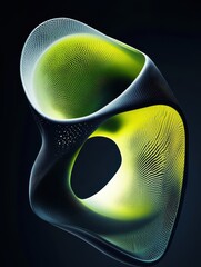 Abstract Minimalist Poster Design with Dynamic Shapes