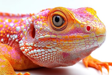 Fototapeta premium Vibrant Lizard with Stunning Colors and Long Tail