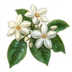 Detailed Illustration of Stephanotis Flower