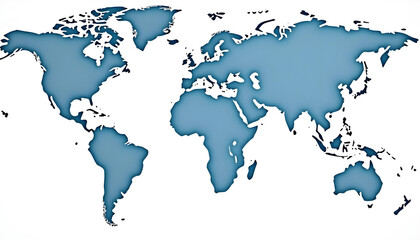 Obraz premium blue world maps