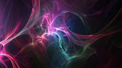 Obraz premium Cool Background Fractal Art - a vibrant and intricate visual. The fractal patterns create an engaging and mesmerizing scene.