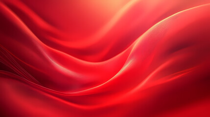 Obraz premium Flowing Red Silk Wave Abstract, Soft and Elegant Curved Lines, Dynamic Fluid Texture Background, Smooth Gradient Effect for Digital and Creative Projects