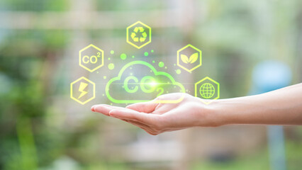 co2 concept ,carbon dioxide emissions And industrial pollution causes environmental and ecological problems ,carbon renewable energy agreement ,environmentally friendly industry