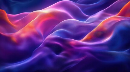 Obraz premium Colorful abstract landscape with wavy patterns on the bottom, possibly a sunset or sunrise.