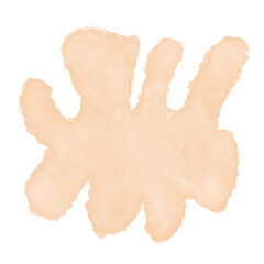 Peach Colour Watercolour Abstract Shapes