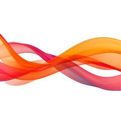Naklejka premium Colorful flowing waves in vibrant shades of orange, pink, and red.