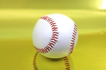 Baseball on a gold background