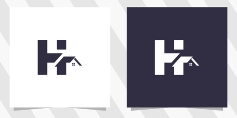 Fototapeta premium letter h with home logo design vector