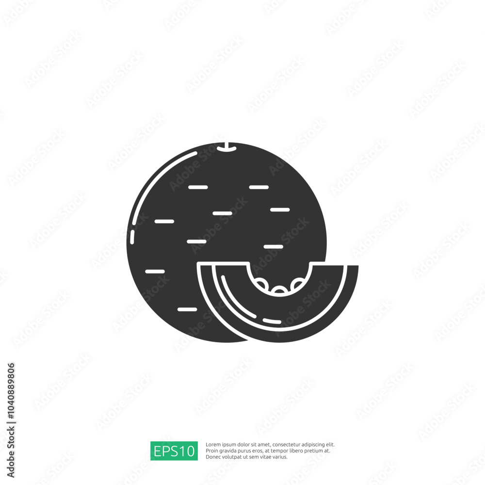 Aufkleber a simple graphic illustration of a spherical object with a cut section revealing its interior. the d