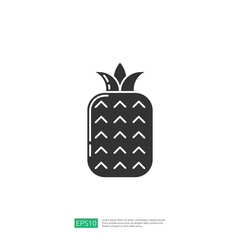 A simple graphic representation of a pineapple, showcasing its distinct shape and texture. The design is minimalist, suitable for various creative projects.