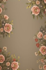 Naklejka premium flowers pattern wallpaper