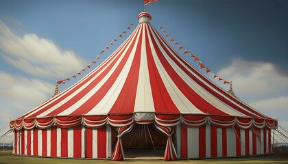 circus tent on a blue sky