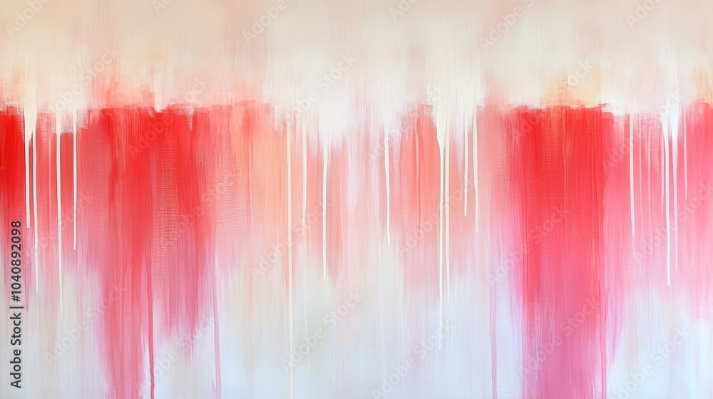 Poster dynamic red and white lines in abstract art composition, a visually striking design