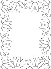 All these designs are hand-drawn and unique 
Flower Border is a Beautiful black-and-white illustration for adult coloring book,
This is a printable Beautiful Zentangle Coloring page for KDP Interior,