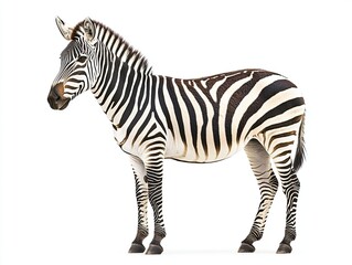 Obraz premium zebra isolated on white background