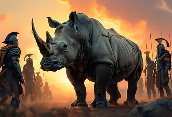 Fototapeta premium gladiator rhino