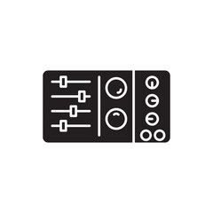 Sound Mixer Console vector icon.simple flat black trendy style illustration for web and app..eps