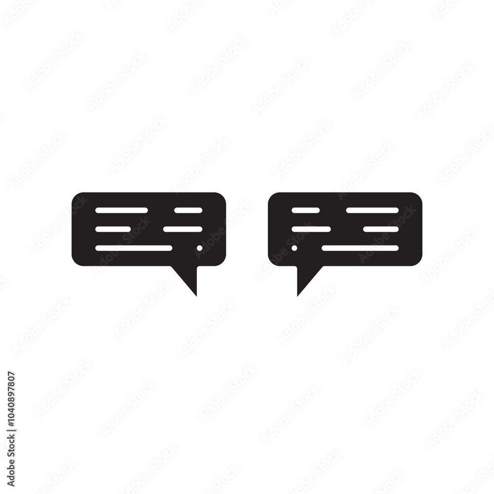 Poster speech bubbles messages icon, chat simple trendy style simple illustration..eps
