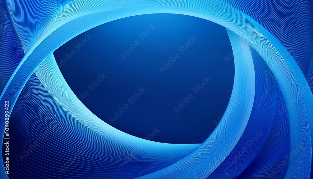 Poster an abstract blue design featuring smooth curves and gradients that create a dynamic, flowing effect.