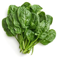 Obraz premium Bunch of fresh spinach leaves ready for use.