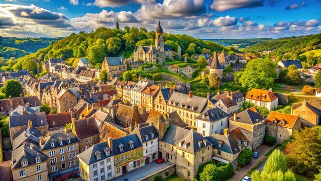 Creuse's Aubusson: Where historic cityscape echoes in every thread of tapestry.