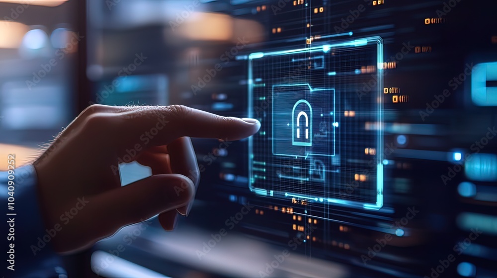 Poster unlocking digital security with a single touch