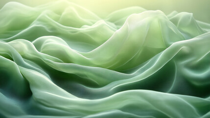 Fototapeta premium vibrant green fabric texture, symbolizing growth, renewal, and tranquility. The rich color evokes feelings of harmony and nature, perfect for creative projects focused on sustainability