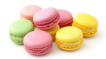 Fototapeta premium A Burst of Flavor Vibrant Macarons to Satisfy Your Sweet Tooth
