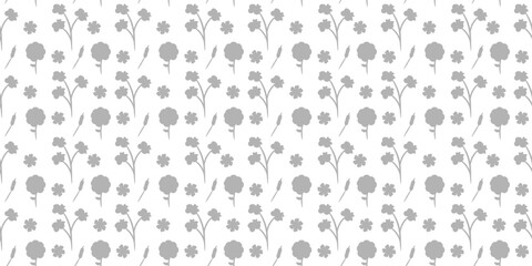 Flower illustration pattern. Flower seamless pattern background. Flower background. Floral decoration background. silhouette flower background.