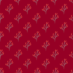 Fototapeta premium Flower illustration pattern. Flower seamless pattern background. Flower background. Floral decoration background. silhouette flower background.