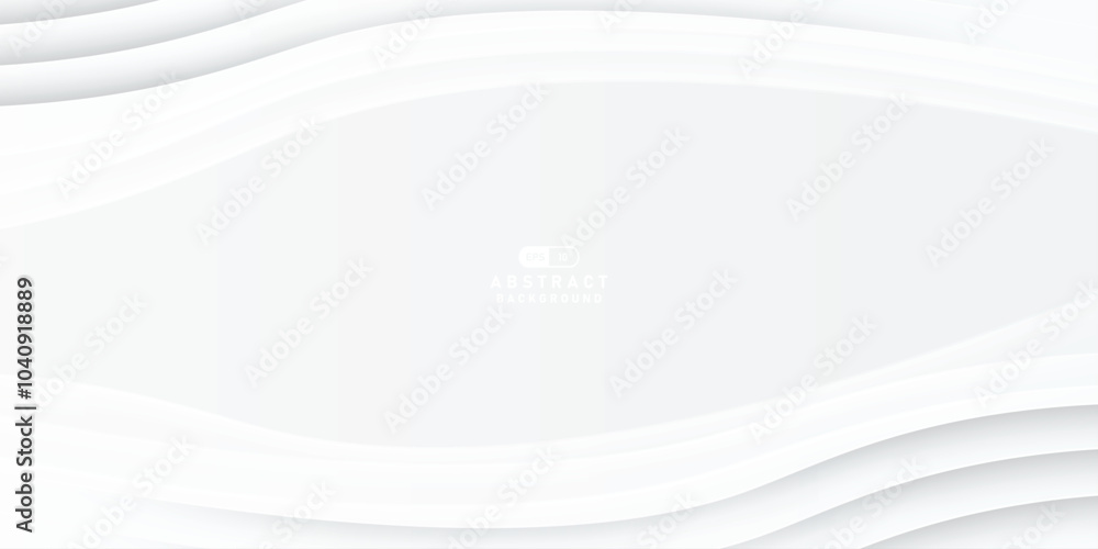 Fototapete abstract white wave background with gradient color and artistic wave dynamic line decoration. vector wavy abstract minimal line