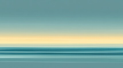 Obraz premium Serene Sunset Over Blue and Green Sky Gradient